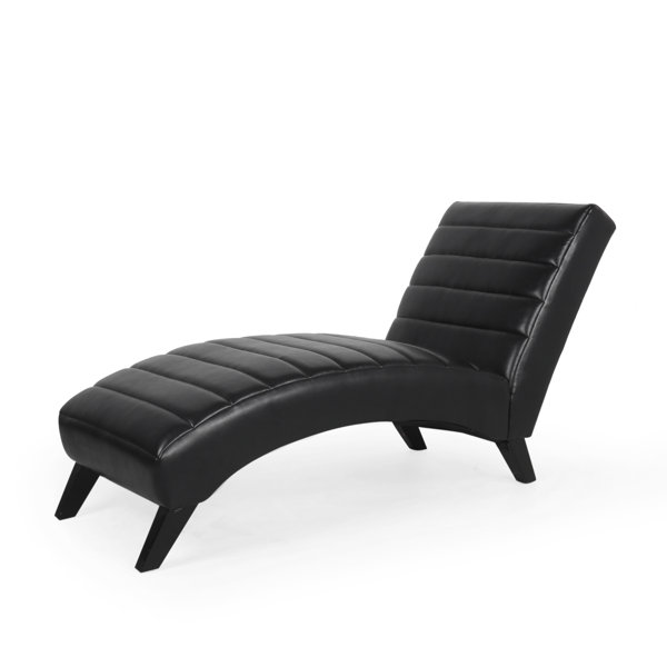 Orren Ellis Hornstein Faux Leather Armless Chaise Lounge & Reviews Wayfair